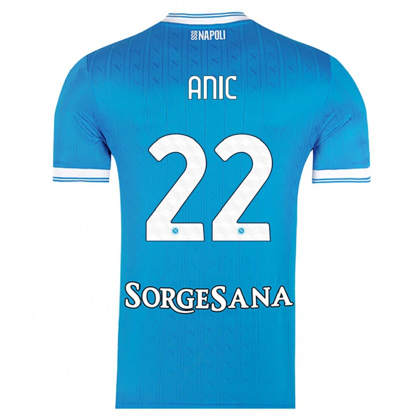 Danxen Niño Camiseta Ivan Anic #22 Azul Cielo Blanco 1ª Equipación 2025/26 La Camisa