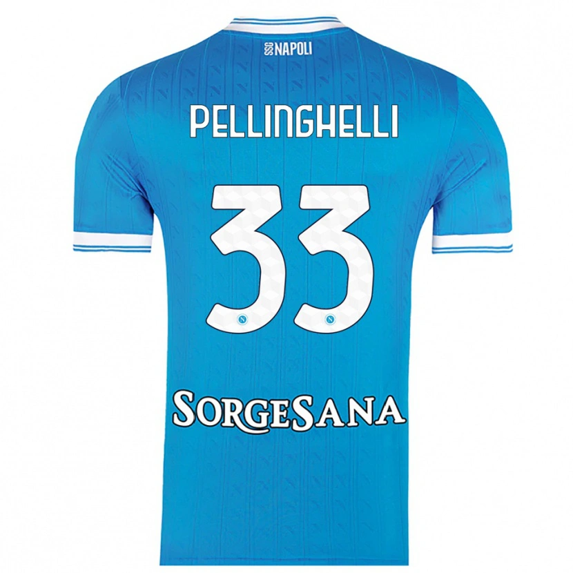 Danxen Niño Camiseta Alice Pellinghelli #33 Azul Cielo Blanco 1ª Equipación 2025/26 La Camisa