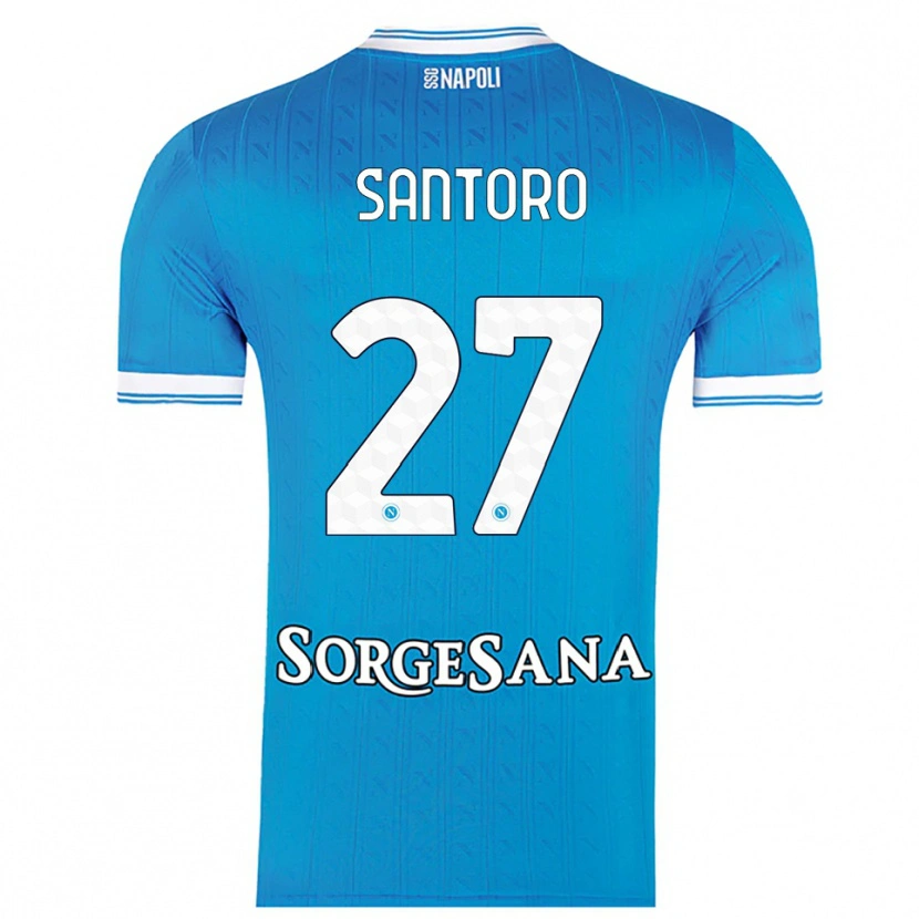 Danxen Niño Camiseta Erika Santoro #27 Azul Cielo Blanco 1ª Equipación 2025/26 La Camisa