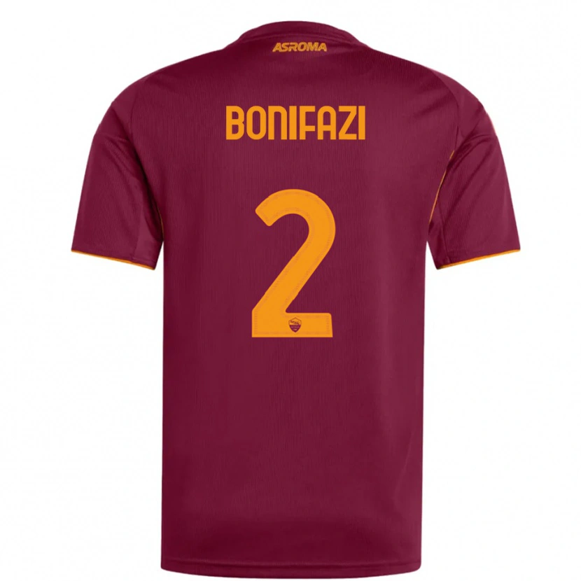 Danxen Niño Camiseta Giampaolo Bonifazi #2 Borgoña Naranja 1ª Equipación 2025/26 La Camisa