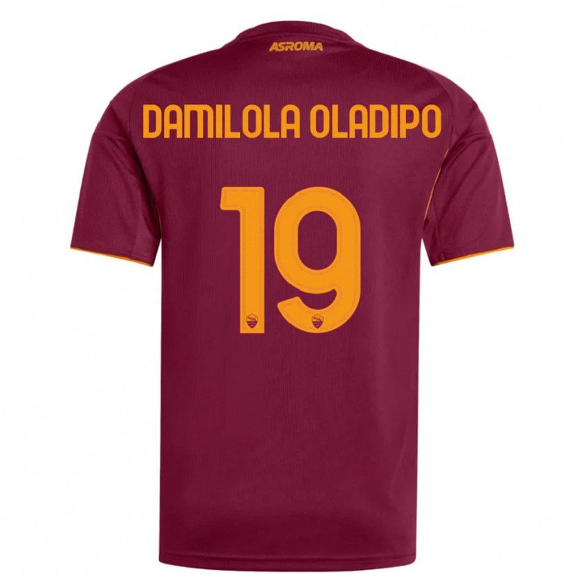 Danxen Niño Camiseta Shukurat Damilola Oladipo #19 Borgoña Naranja 1ª Equipación 2025/26 La Camisa