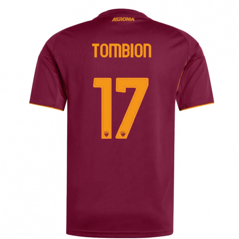Danxen Niño Camiseta Gianmarco Tombion #17 Borgoña Naranja 1ª Equipación 2025/26 La Camisa