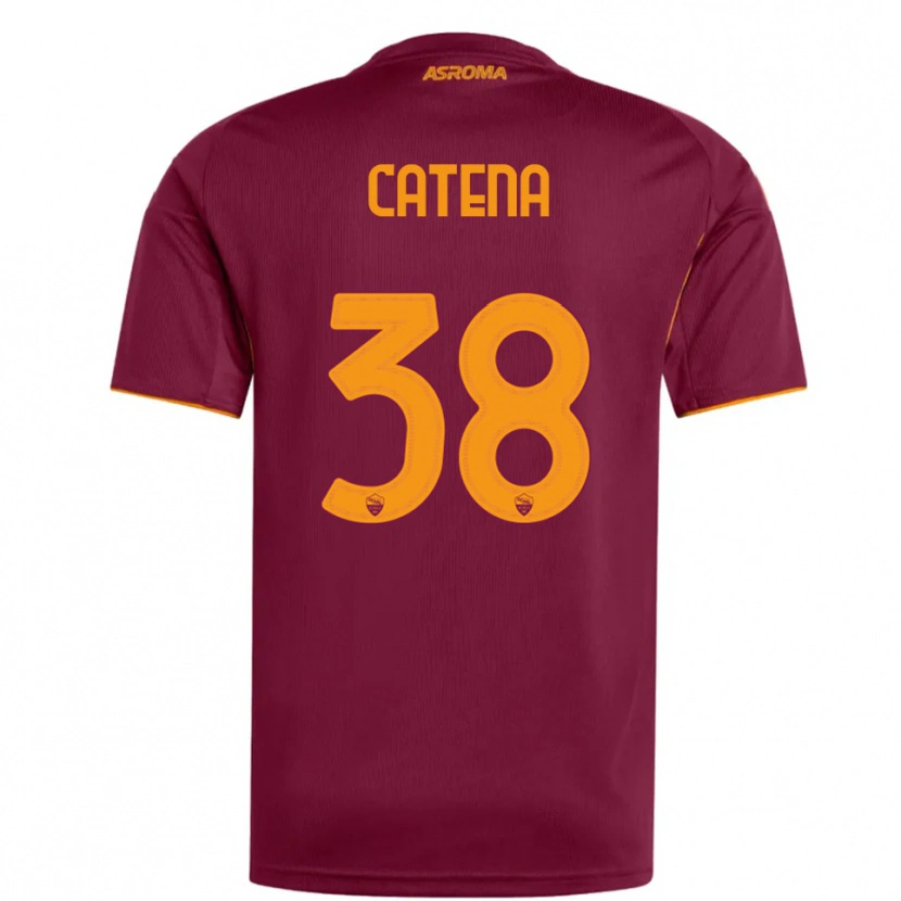 Danxen Niño Camiseta Giada Catena #38 Borgoña Naranja 1ª Equipación 2025/26 La Camisa