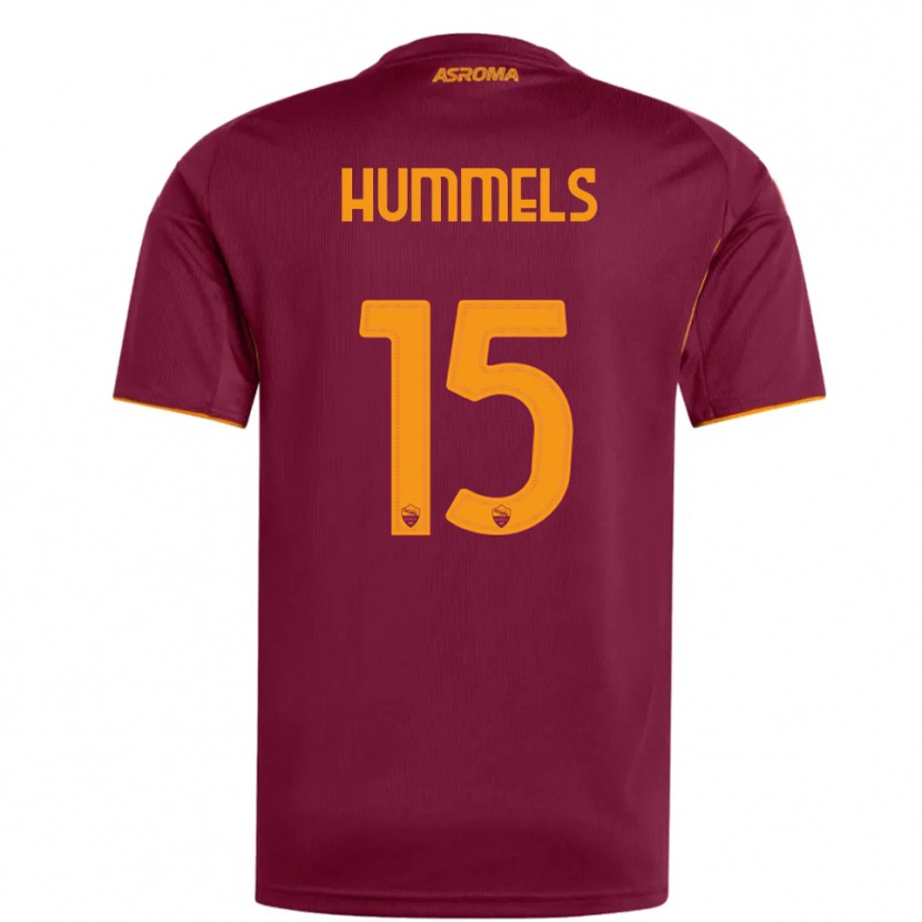 Danxen Niño Camiseta Mats Hummels #15 Borgoña Naranja 1ª Equipación 2025/26 La Camisa