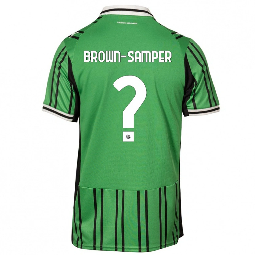 Danxen Niño Camiseta Isaac Brown-Samper #0 Verde Negro 1ª Equipación 2025/26 La Camisa