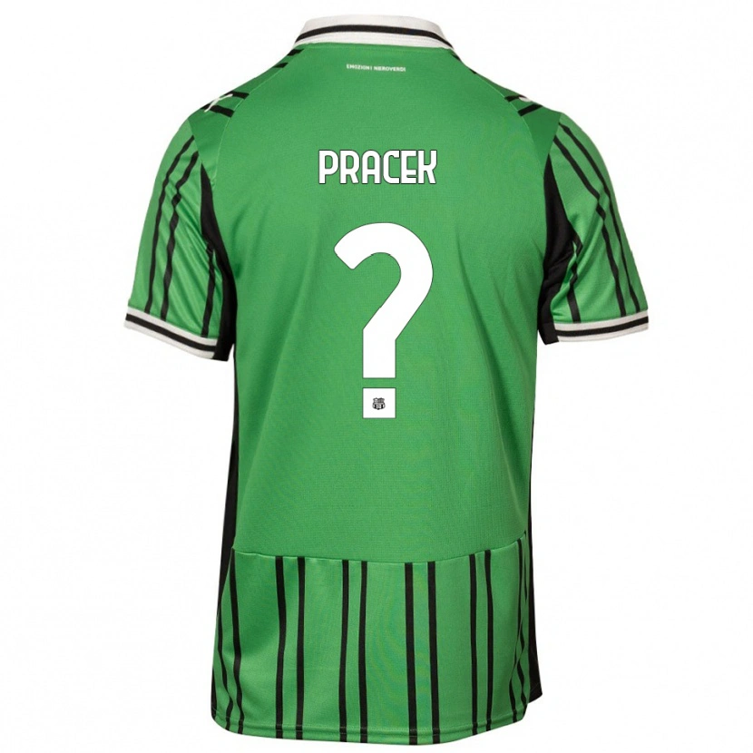 Danxen Niño Camiseta Lorenzo Pracek #0 Verde Negro 1ª Equipación 2025/26 La Camisa