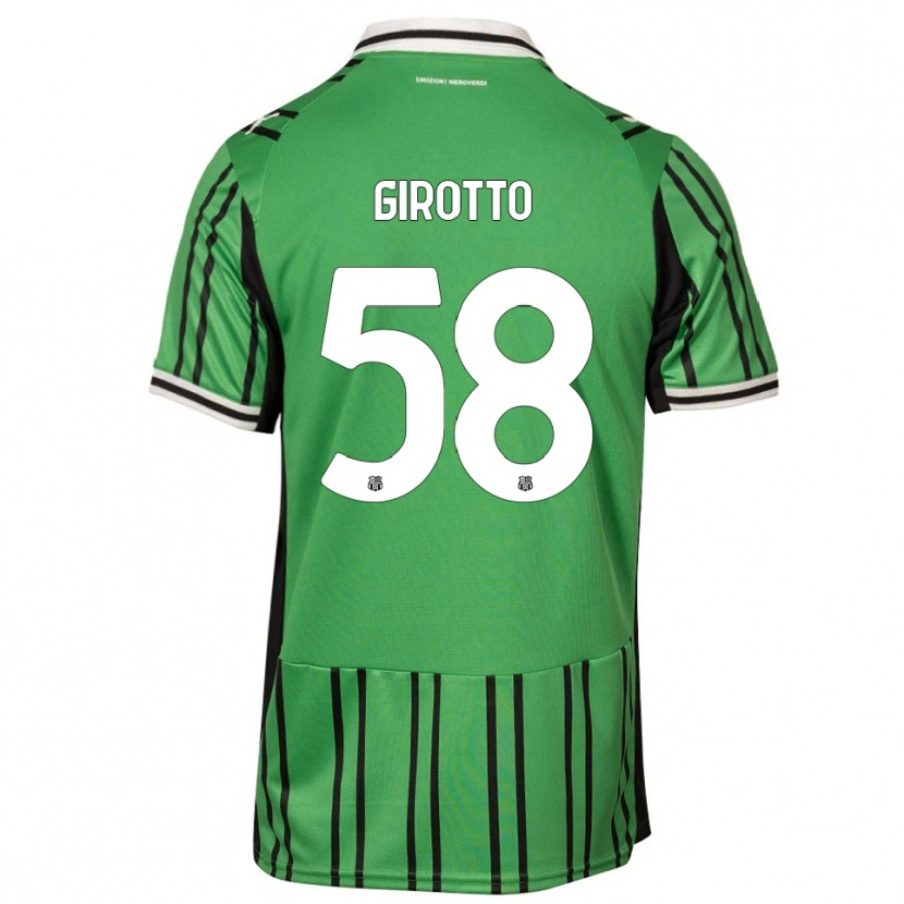 Danxen Niño Camiseta Emma Girotto #58 Verde Negro 1ª Equipación 2025/26 La Camisa