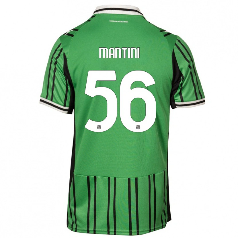 Danxen Niño Camiseta Raffaele Mantini #56 Verde Negro 1ª Equipación 2025/26 La Camisa