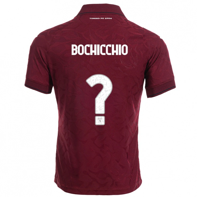 Danxen Niño Camiseta Francesco Bochicchio #0 Borgoña Blanco 1ª Equipación 2025/26 La Camisa