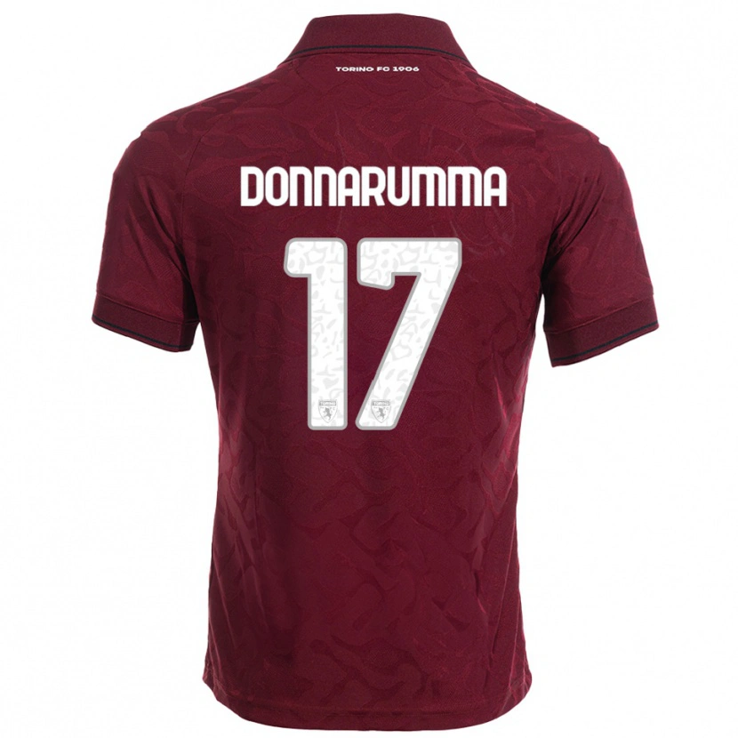Danxen Niño Camiseta Antonio Donnarumma #17 Borgoña Blanco 1ª Equipación 2025/26 La Camisa