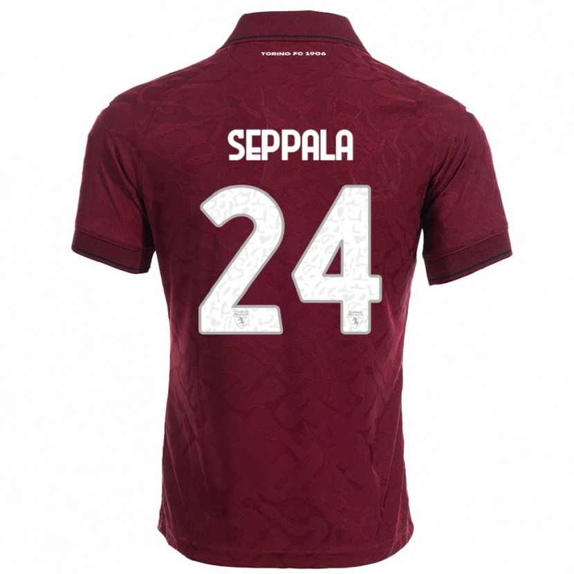 Danxen Niño Camiseta Rosa Lappi-Seppälä #24 Borgoña Blanco 1ª Equipación 2025/26 La Camisa