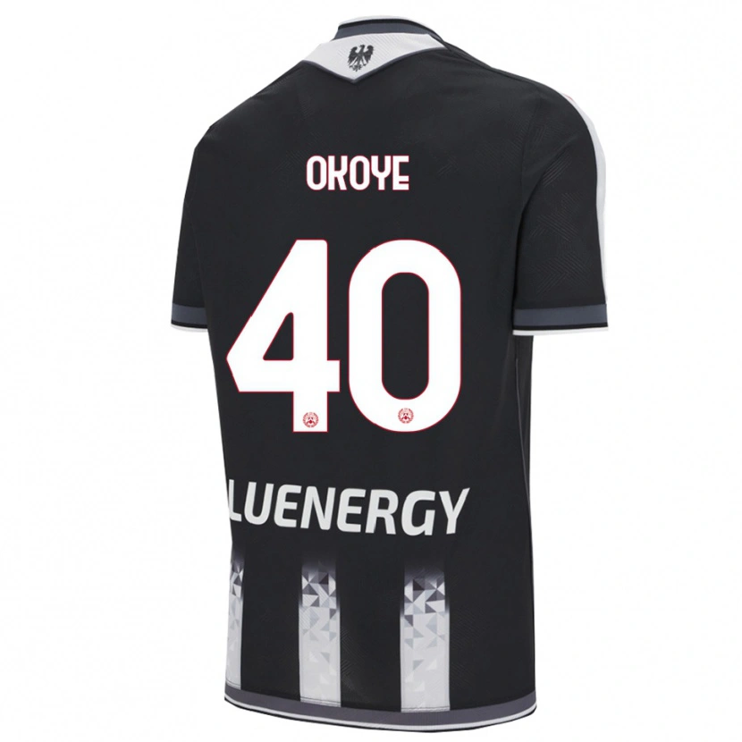 Danxen Niño Camiseta Maduka Okoye #40 Negro Blanco 1ª Equipación 2025/26 La Camisa