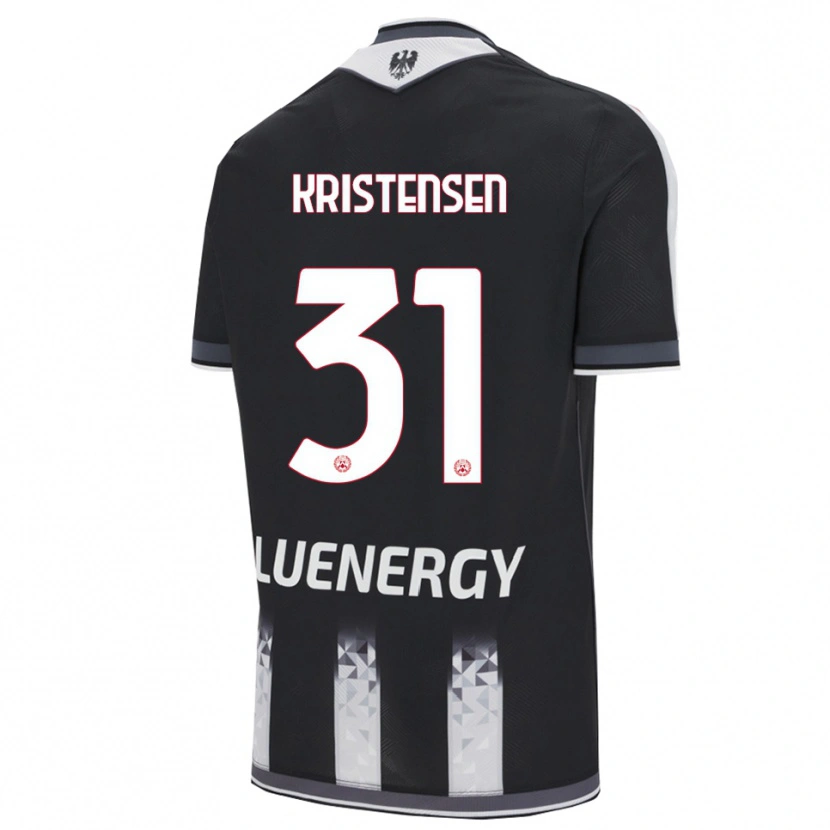 Danxen Niño Camiseta Thomas Kristensen #31 Negro Blanco 1ª Equipación 2025/26 La Camisa