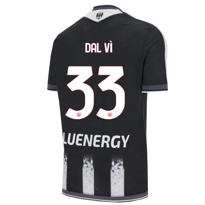 Danxen Niño Camiseta Matteo Dal Vì #33 Negro Blanco 1ª Equipación 2025/26 La Camisa