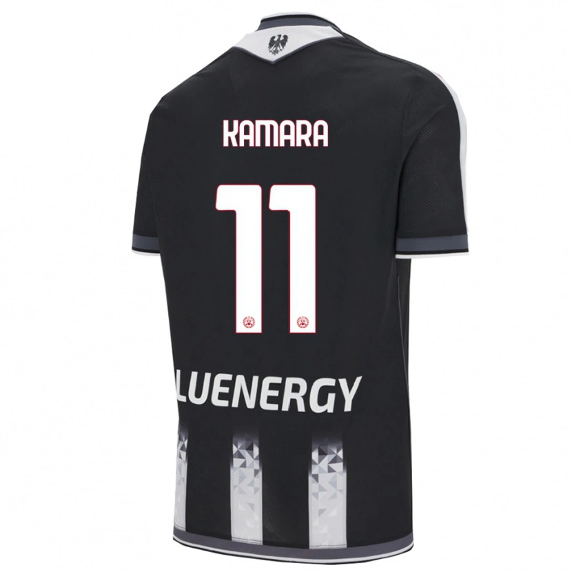 Danxen Niño Camiseta Hassane Kamara #11 Negro Blanco 1ª Equipación 2025/26 La Camisa