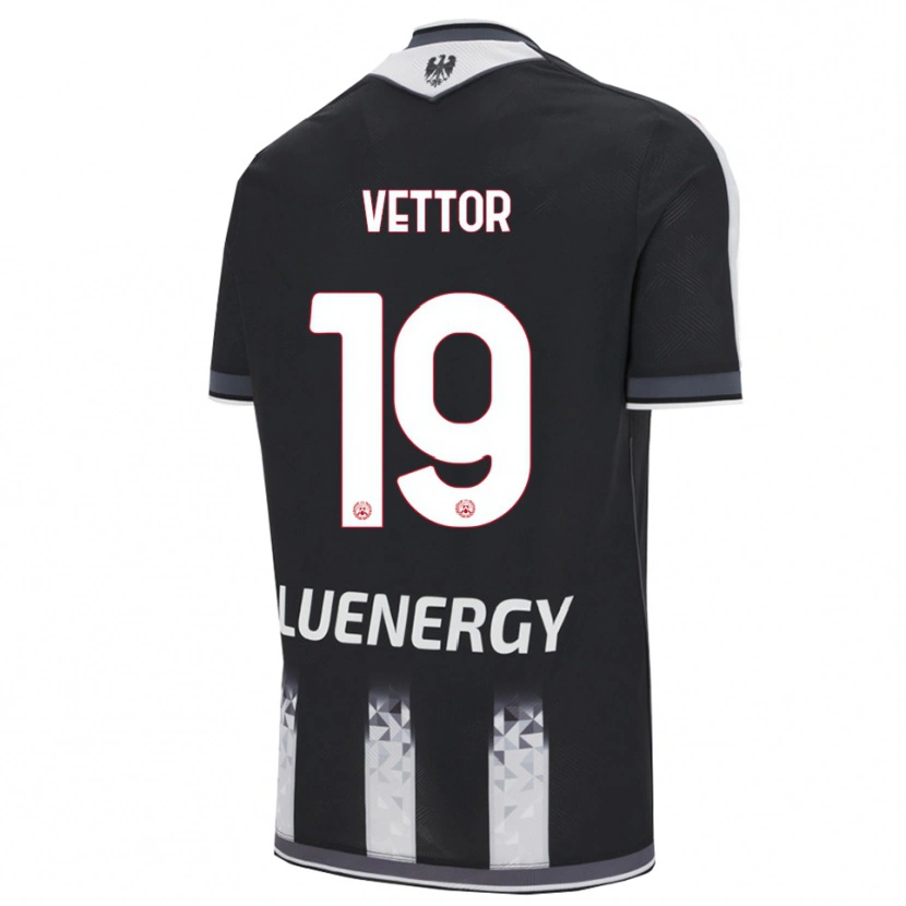 Danxen Niño Camiseta Marco Vettor #19 Negro Blanco 1ª Equipación 2025/26 La Camisa