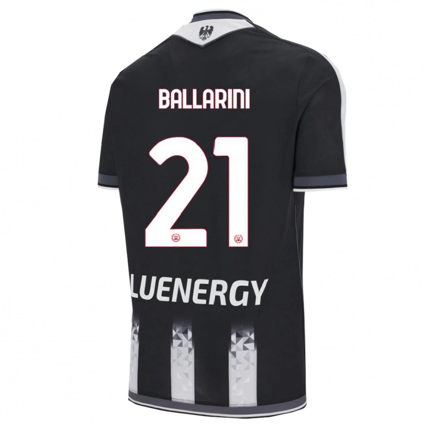 Danxen Niño Camiseta Marco Ballarini #21 Negro Blanco 1ª Equipación 2025/26 La Camisa