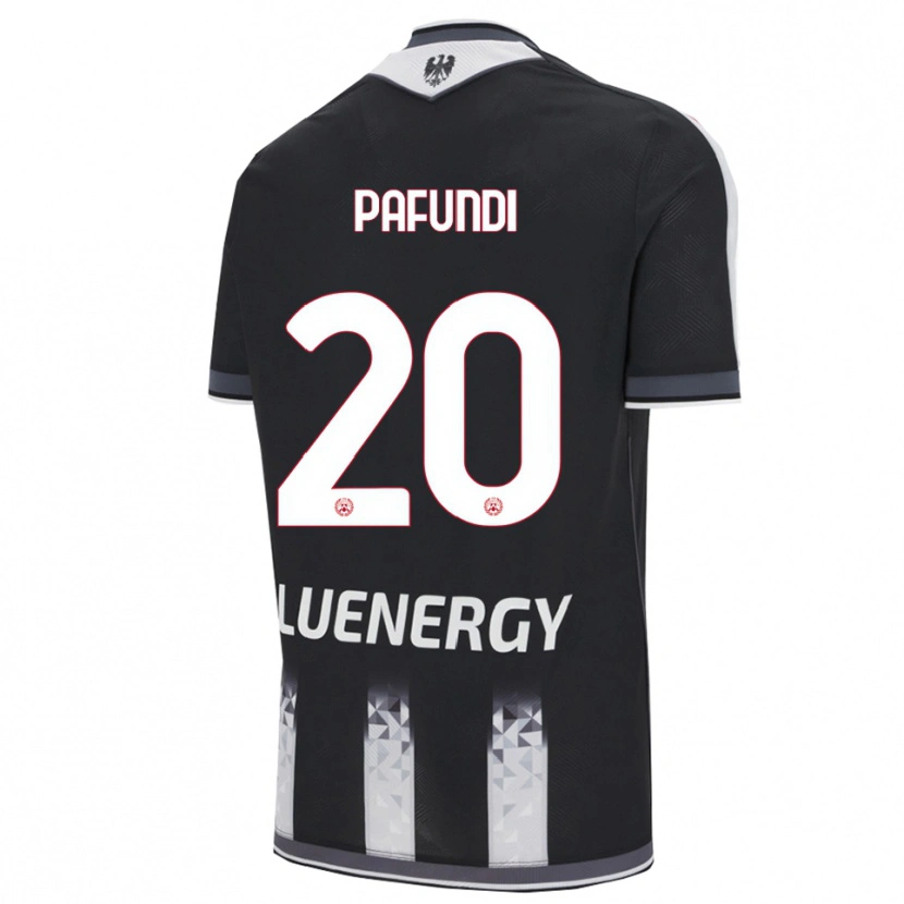 Danxen Niño Camiseta Simone Pafundi #20 Negro Blanco 1ª Equipación 2025/26 La Camisa