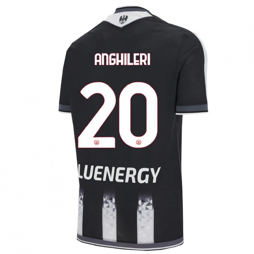 Danxen Niño Camiseta Giulio Anghileri #20 Negro Blanco 1ª Equipación 2025/26 La Camisa