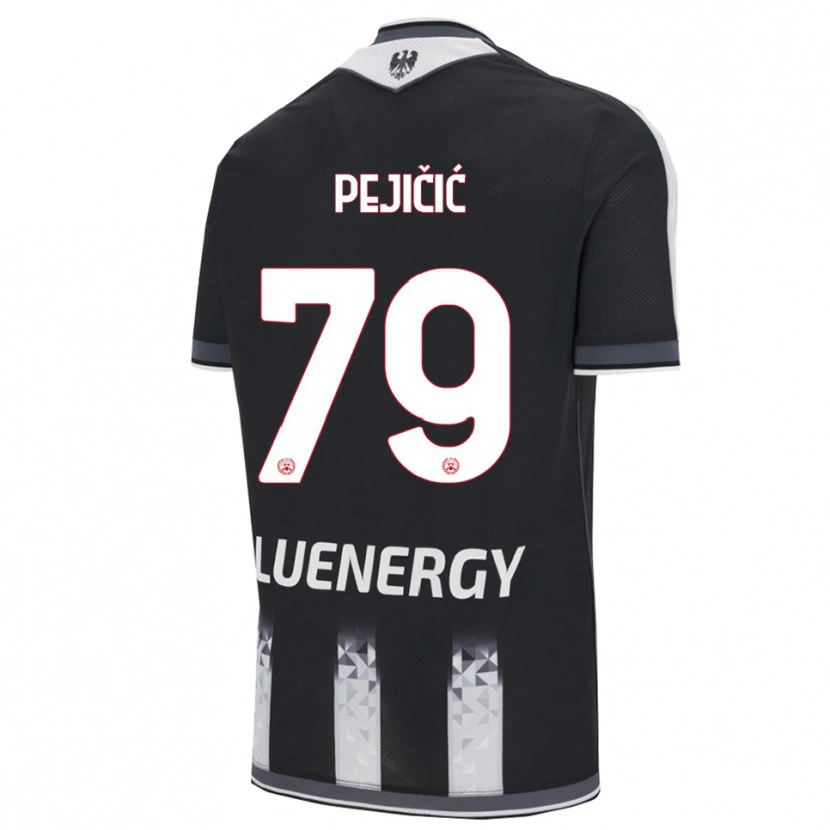 Danxen Niño Camiseta David Pejičić #79 Negro Blanco 1ª Equipación 2025/26 La Camisa