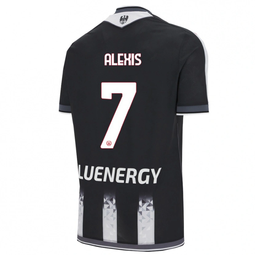 Danxen Niño Camiseta Alexis Sánchez #7 Negro Blanco 1ª Equipación 2025/26 La Camisa