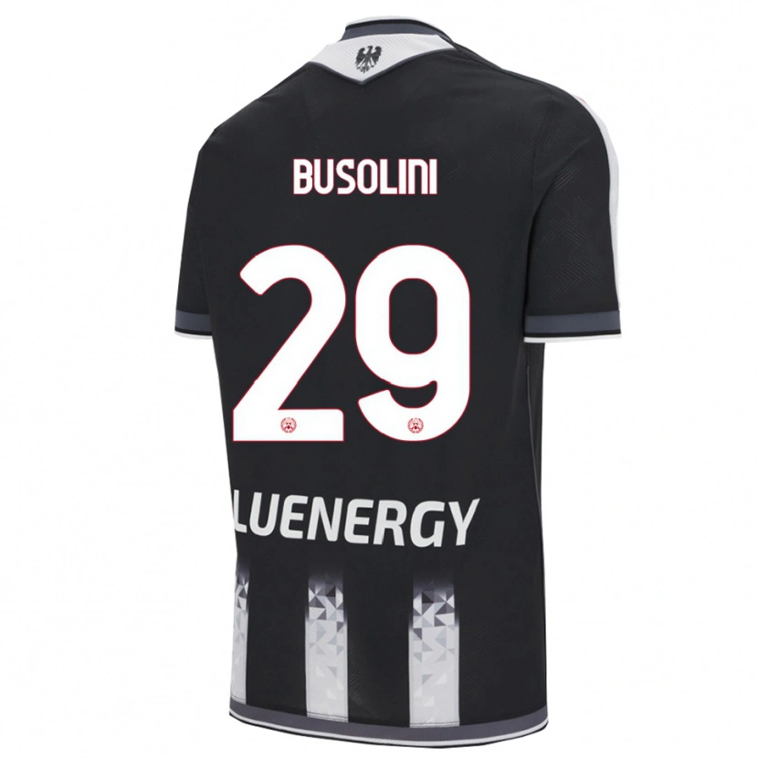 Danxen Niño Camiseta Alessandro Busolini #29 Negro Blanco 1ª Equipación 2025/26 La Camisa