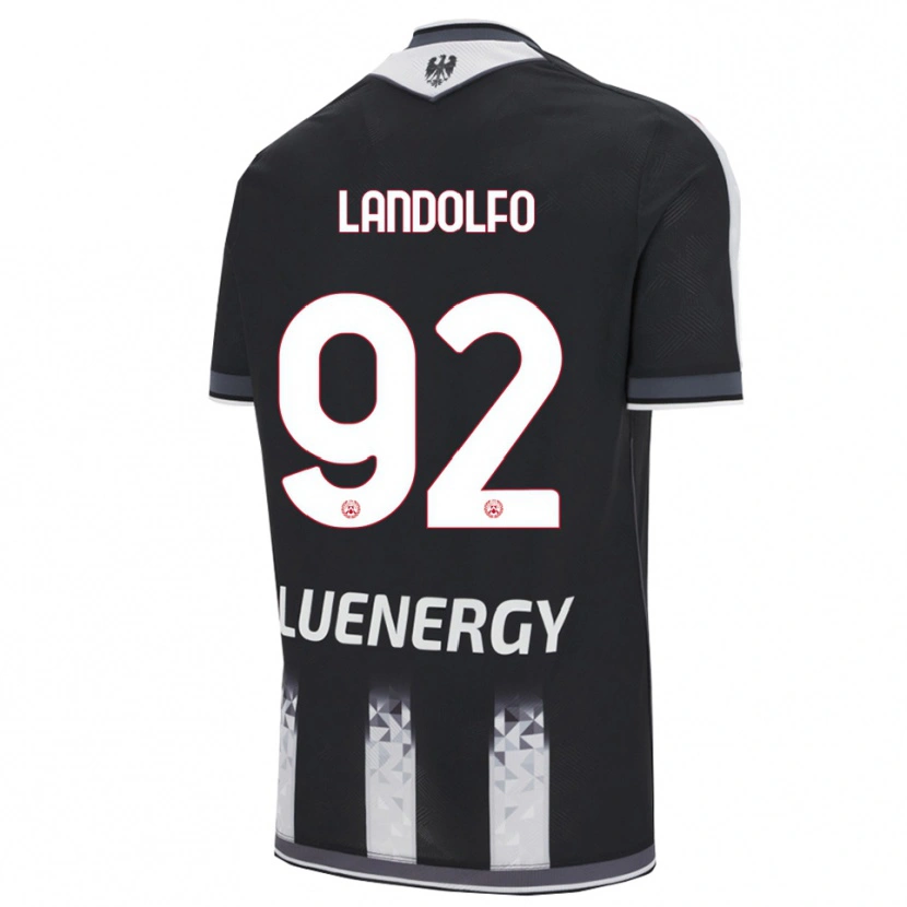 Danxen Niño Camiseta Tommaso Landolfo #92 Negro Blanco 1ª Equipación 2025/26 La Camisa