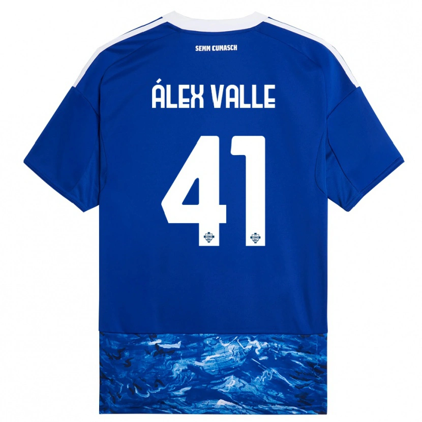 Danxen Niño Camiseta Álex Valle #41 Azul Blanco 1ª Equipación 2025/26 La Camisa