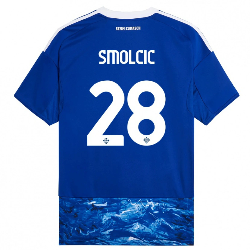 Danxen Niño Camiseta Ivan Smolcic #28 Azul Blanco 1ª Equipación 2025/26 La Camisa
