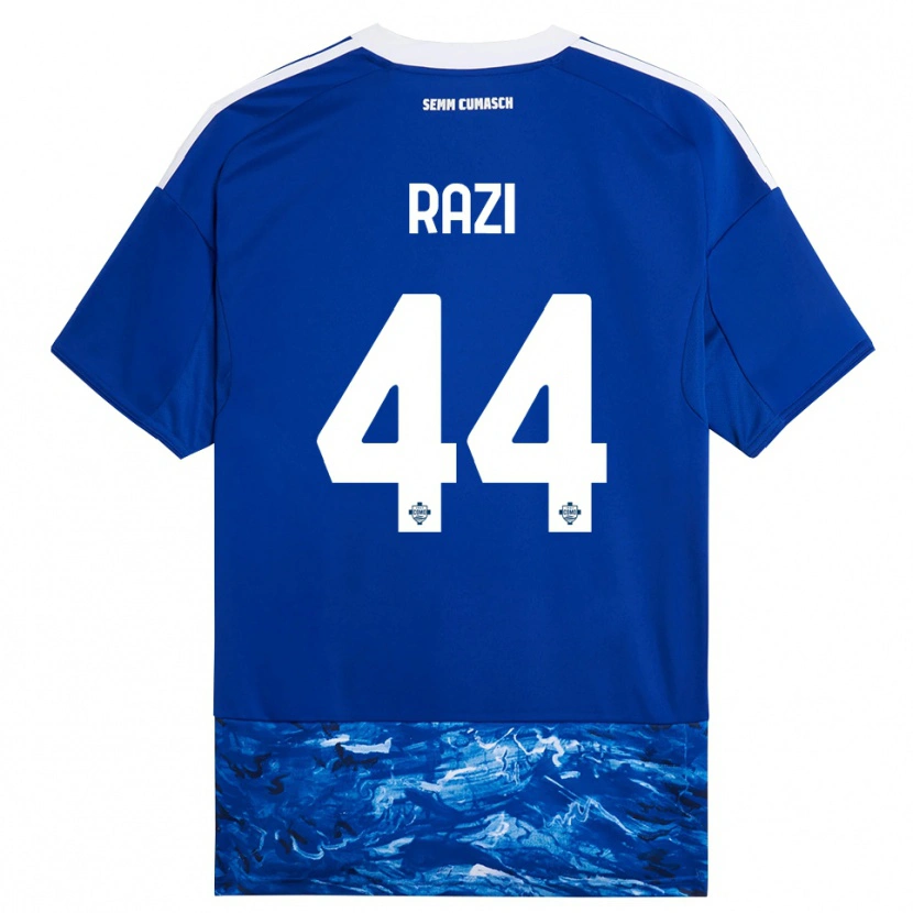 Danxen Niño Camiseta Naj Razi #44 Azul Blanco 1ª Equipación 2025/26 La Camisa