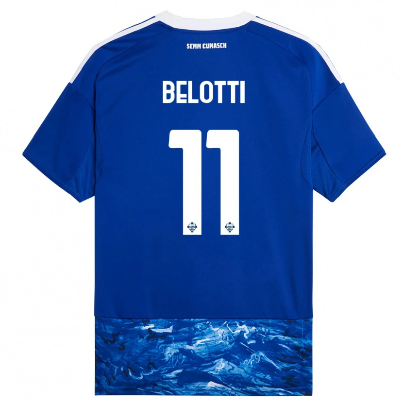 Danxen Niño Camiseta Andrea Belotti #11 Azul Blanco 1ª Equipación 2025/26 La Camisa