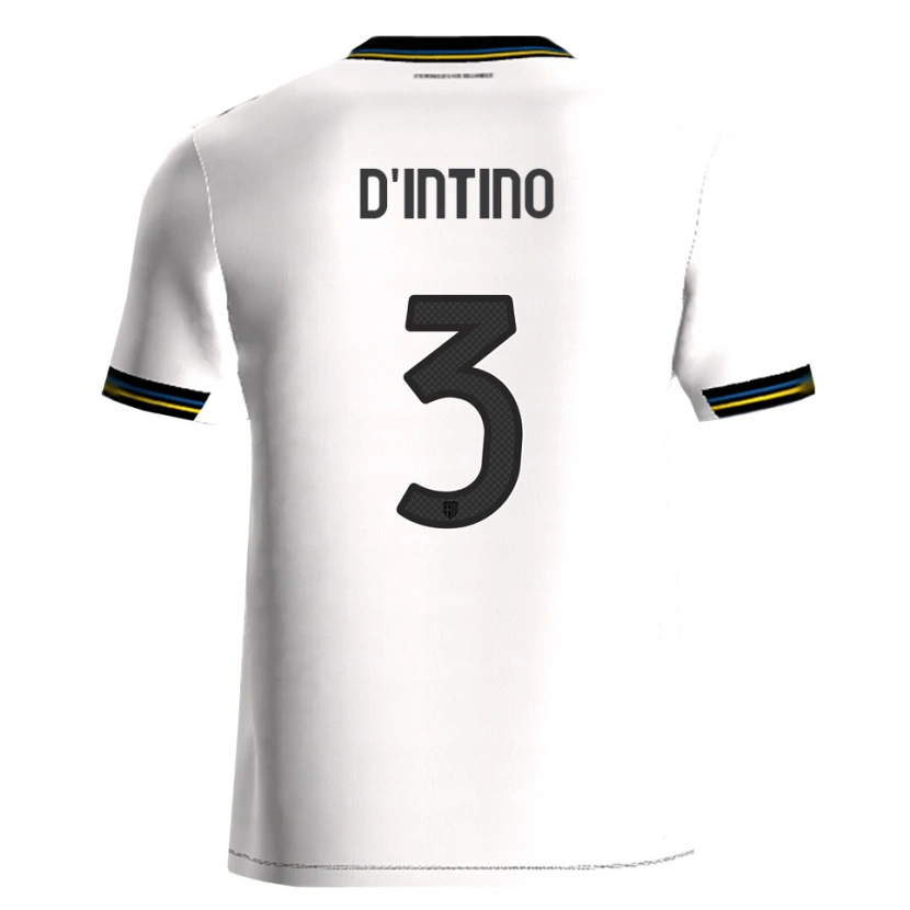 Danxen Niño Camiseta Roberto D'intino #3 Blanco Negro 1ª Equipación 2025/26 La Camisa