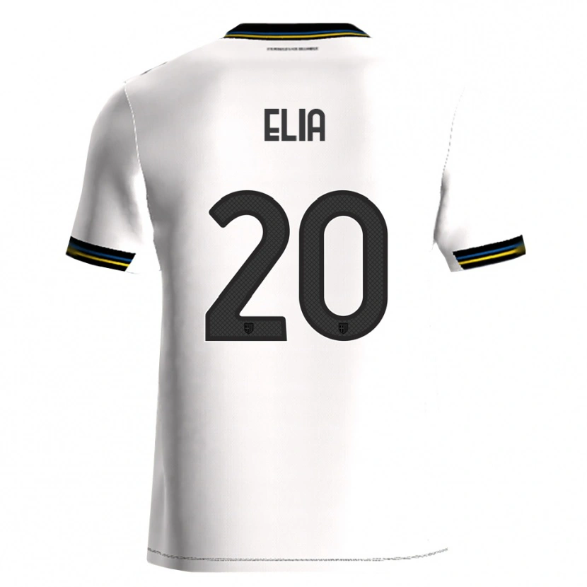 Danxen Niño Camiseta Alessandro Elia #20 Blanco Negro 1ª Equipación 2025/26 La Camisa