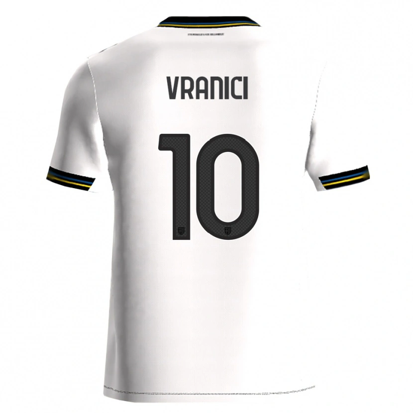 Danxen Niño Camiseta Dean Vranici #10 Blanco Negro 1ª Equipación 2025/26 La Camisa