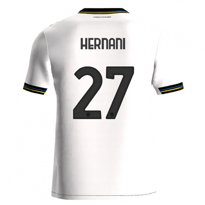 Danxen Niño Camiseta Hernani #27 Blanco Negro 1ª Equipación 2025/26 La Camisa