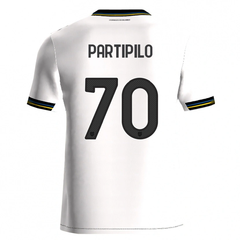 Danxen Niño Camiseta Anthony Partipilo #70 Blanco Negro 1ª Equipación 2025/26 La Camisa