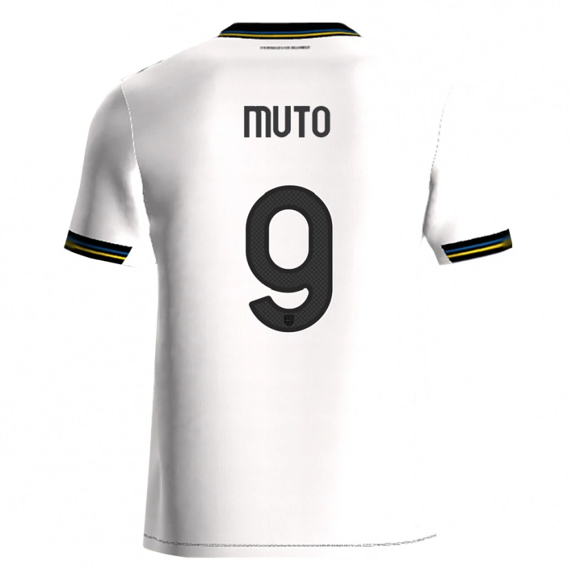 Danxen Niño Camiseta Andrea Muto #9 Blanco Negro 1ª Equipación 2025/26 La Camisa