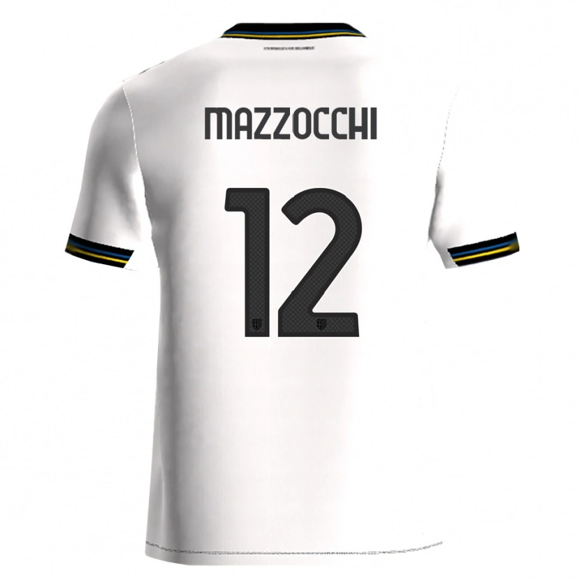 Danxen Niño Camiseta Alessandro Mazzocchi #12 Blanco Negro 1ª Equipación 2025/26 La Camisa
