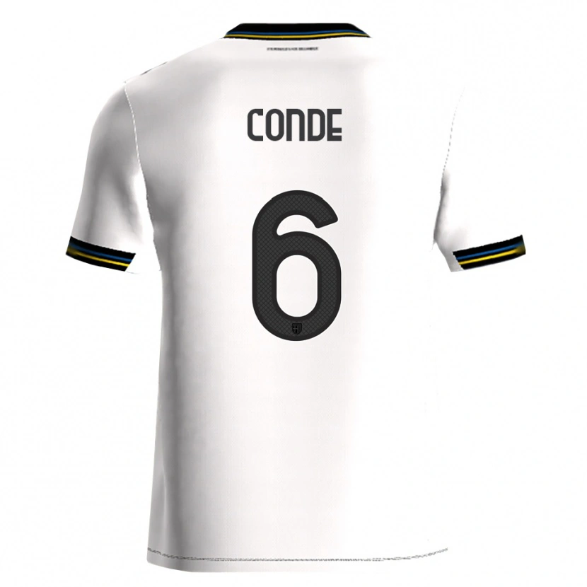 Danxen Niño Camiseta Bernardo Conde #6 Blanco Negro 1ª Equipación 2025/26 La Camisa