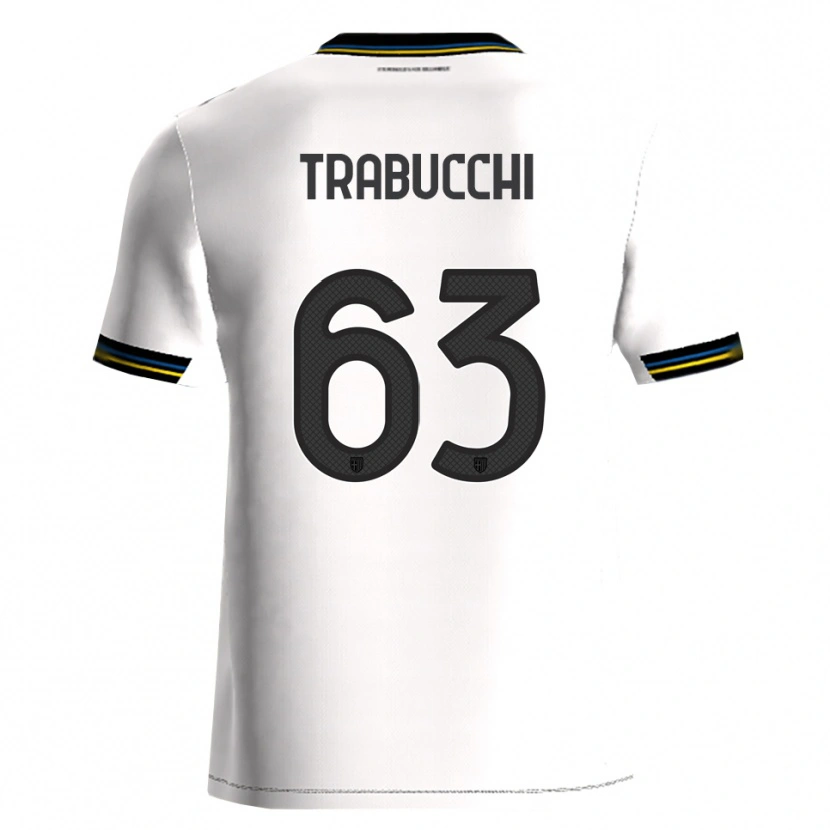 Danxen Niño Camiseta Nicolas Trabucchi #63 Blanco Negro 1ª Equipación 2025/26 La Camisa