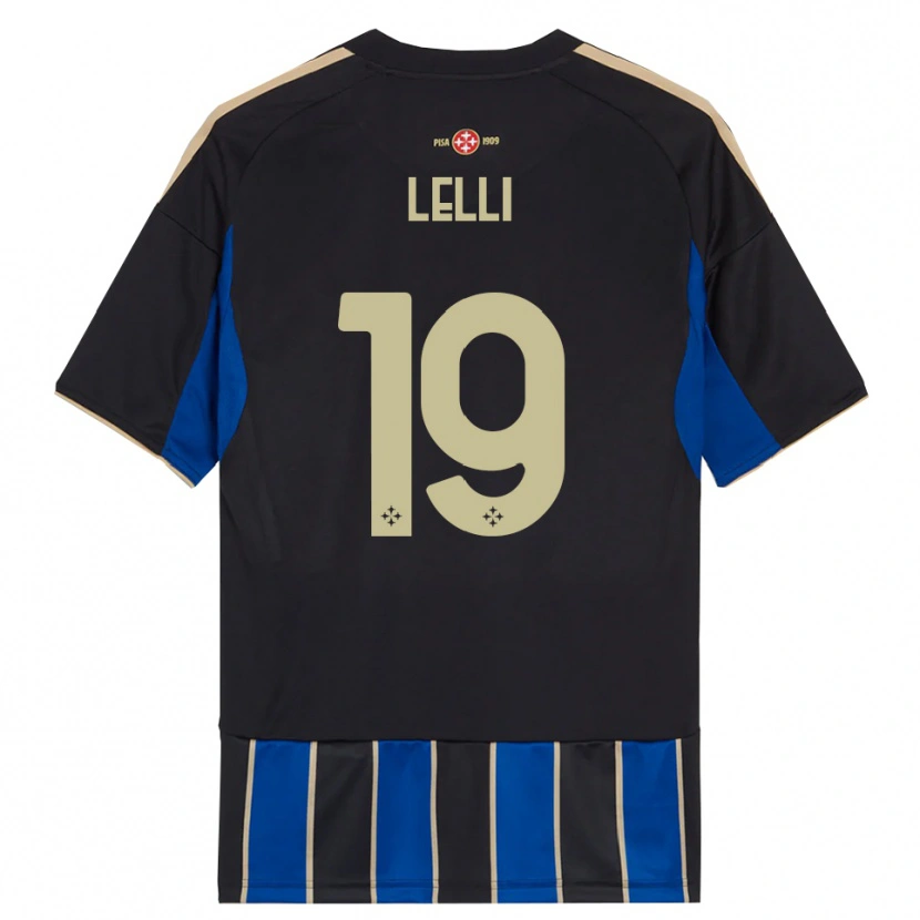 Danxen Niño Camiseta Roberto Lelli #19 Negro Azul 1ª Equipación 2025/26 La Camisa