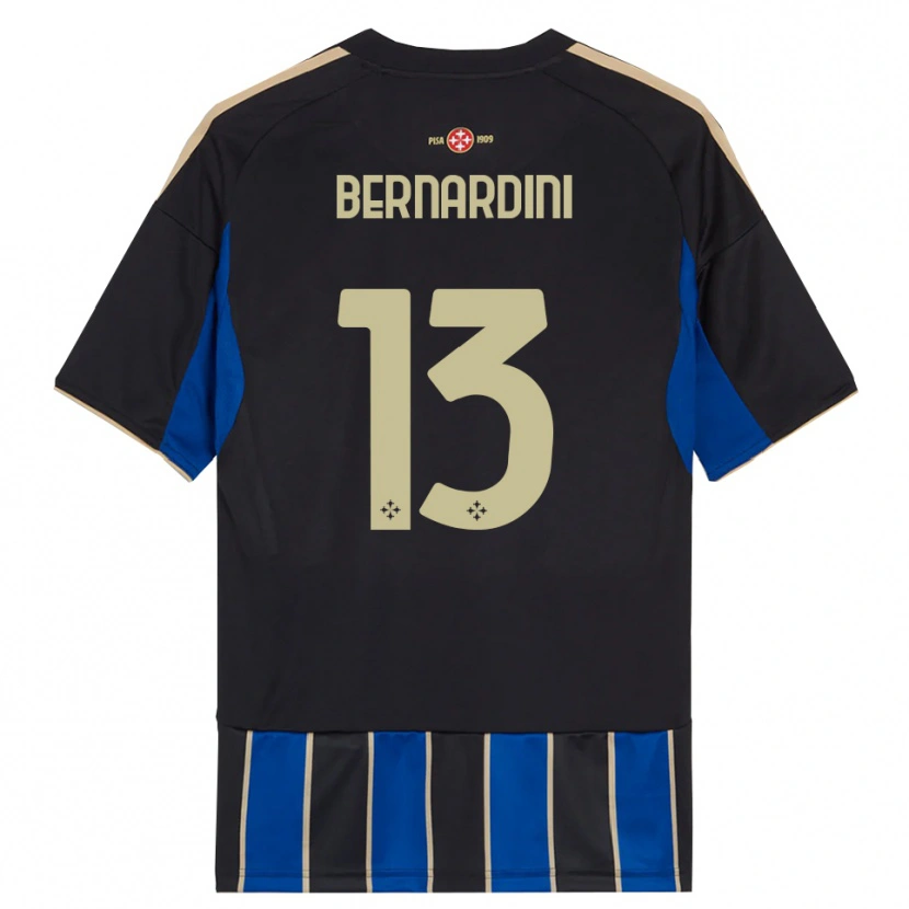 Danxen Niño Camiseta Andrea Bernardini #13 Negro Azul 1ª Equipación 2025/26 La Camisa