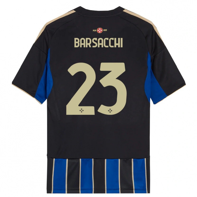 Danxen Niño Camiseta Cristian Barsacchi #23 Negro Azul 1ª Equipación 2025/26 La Camisa