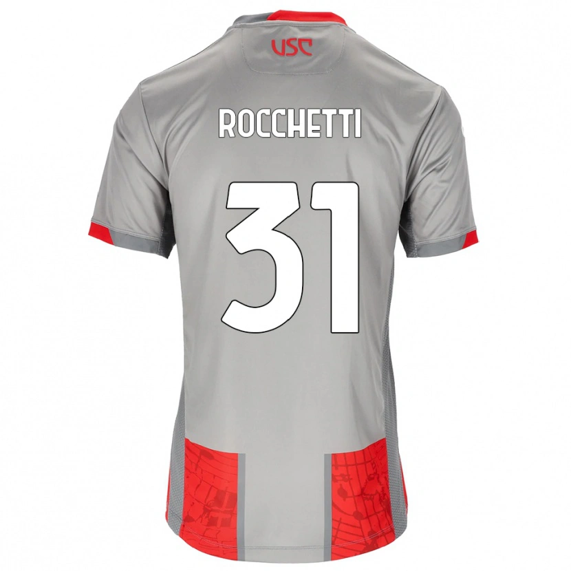 Danxen Niño Camiseta Yuri Rocchetti #31 Rojo Gris 1ª Equipación 2025/26 La Camisa
