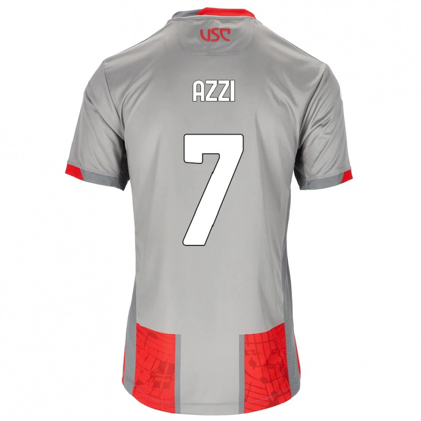 Danxen Niño Camiseta Paulo Azzi #7 Rojo Gris 1ª Equipación 2025/26 La Camisa