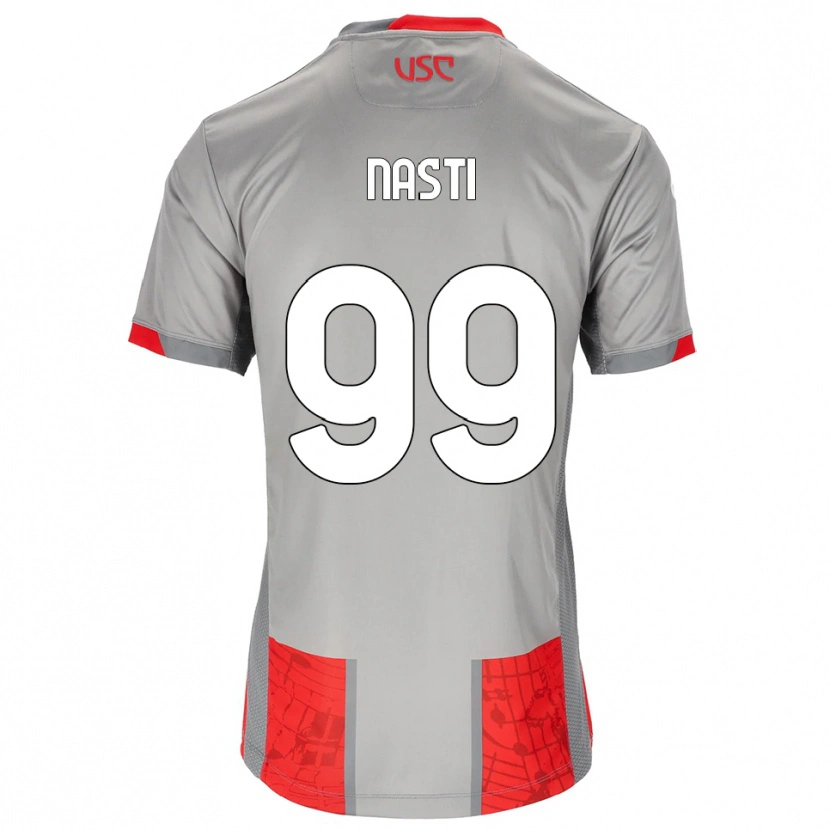 Danxen Niño Camiseta Marco Nasti #99 Rojo Gris 1ª Equipación 2025/26 La Camisa