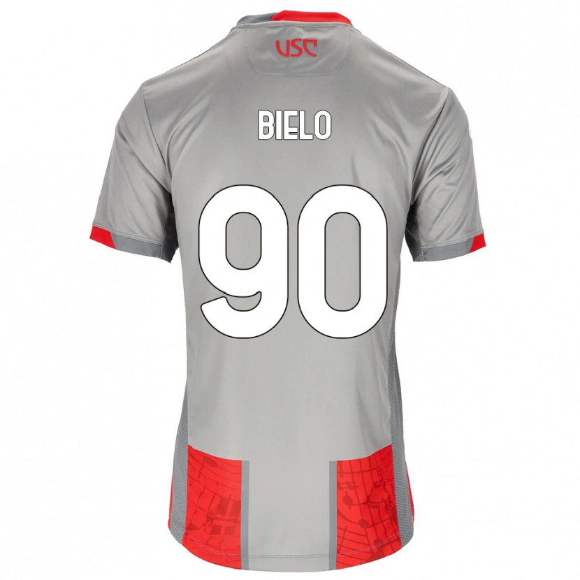 Danxen Niño Camiseta Manu Bielo #90 Rojo Gris 1ª Equipación 2025/26 La Camisa