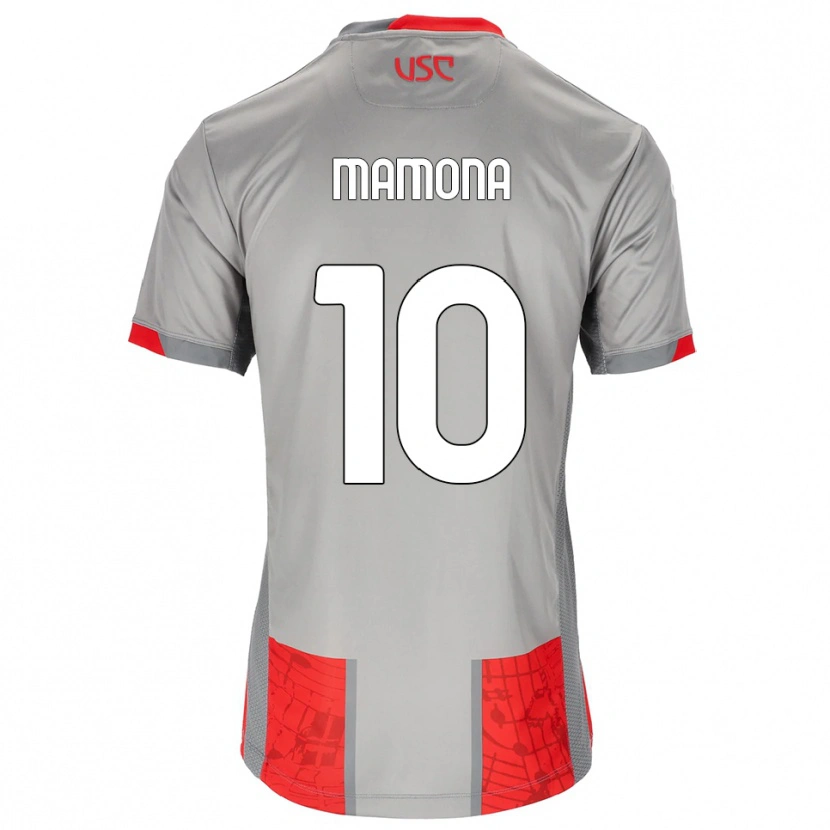 Danxen Niño Camiseta Blue Mamona #10 Rojo Gris 1ª Equipación 2025/26 La Camisa