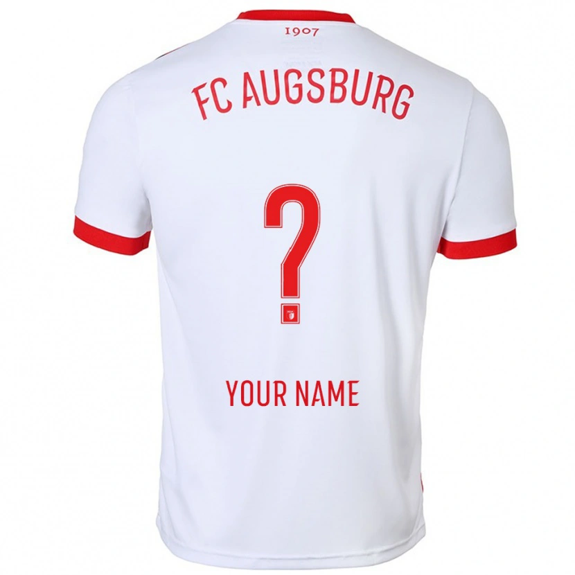 Danxen Niño Camiseta Su Nombre #0 Blanco Rojo 1ª Equipación 2025/26 La Camisa