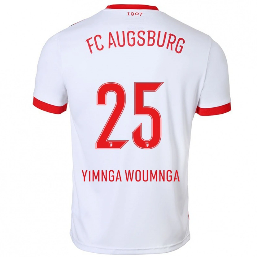 Danxen Niño Camiseta Batkam Yimnga Woumnga #25 Blanco Rojo 1ª Equipación 2025/26 La Camisa